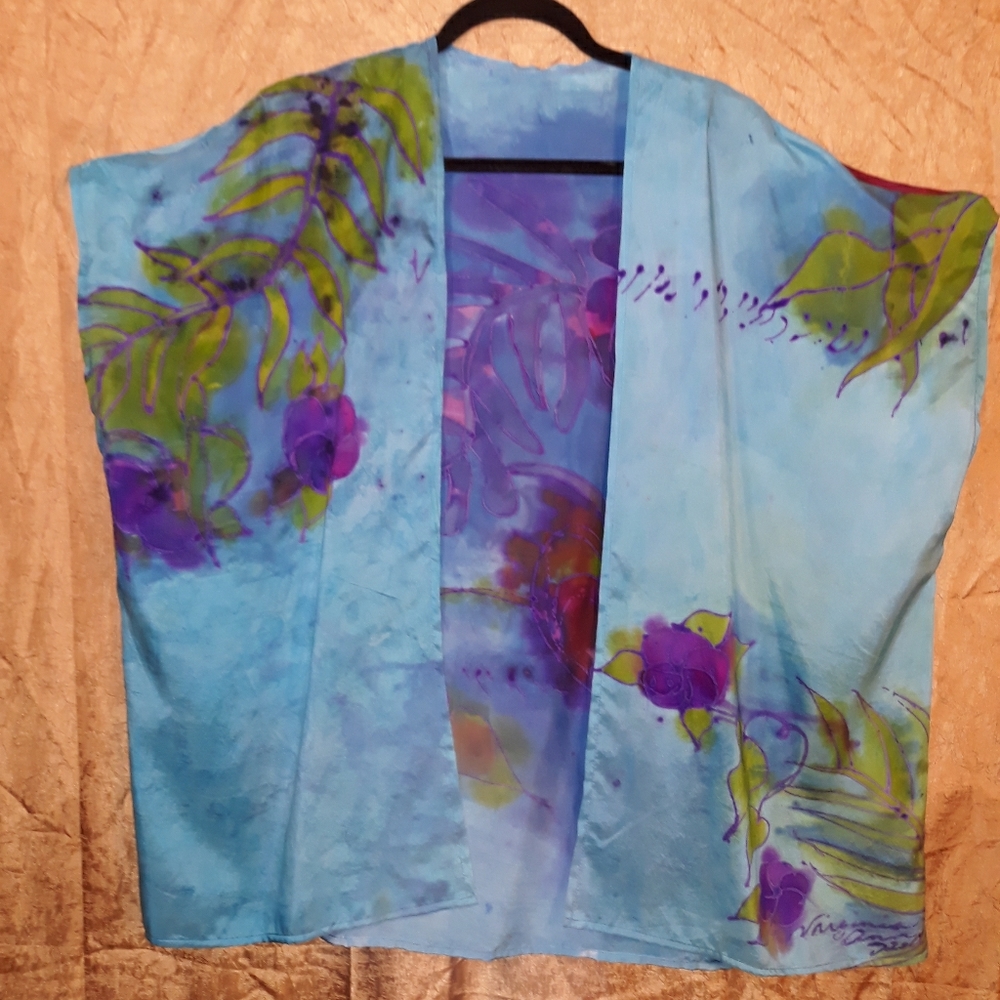 Hand Painted 100%Silk Jacket